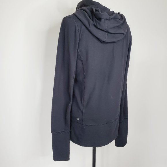 LULULEMON Black Funnel Neck Hooded Jacket - Picture 3 of 10